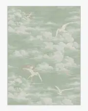 275' x 365' | Machine Washable Runner Rug | Kid & Pet Friendly | Indoor Rug | Silvi Clouds Seaspray Rug by Sanderson | Ruggable