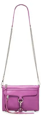 Brand New Rebbeca Minkoff mini M.A.C. Cross body messanger Bag in Grape