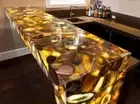 Natural Geode Agate Counter Top Slab, Natural Agate Kitchen Slab Interior Decors