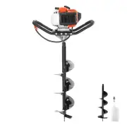 Post Hole Digger 43cc Gas Powered Earth Digger with 8" Auger Drill Bit