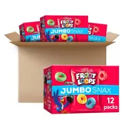 Froot Loops Cereal Snacks, (4 Boxes, 48 Pouches) Jumbo Snacks Original