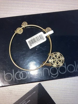 Alex & Ani Engraved Blue Crystal ❄️❄️2015 Snowflake Bangle Bracelet ⭐️✨️