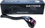 Dayons Derma Roller 540 Titanium Alloy Micro Needles Hair & Beard, Treats Acne, Scar, Skin Ageing, Stretchmarks & Hair Regrowth (1.5mm)