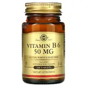Solgar, Vitamin B6, 50 mg, 100 Tablets