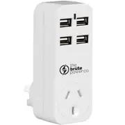 The Brute Power Co 1 Socket Adaptor - 4x USB [BPAUSB4]