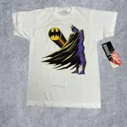Vintage 80's DC Comics NWT Batman XL White Division 1