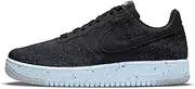 [Nike] Men's Air Force 1 Crater Flyknit Black/Black-Chambray Blue (DC4831 001) - 8