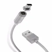 Original Mini2 3.3FT/1M Magnetic Adsorption LED Nylon Braided Wire Micro USB Cable