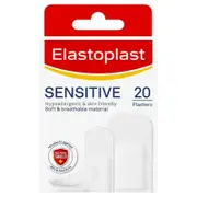 Elastoplast Sensitive Assorted Fabric Strips 20 Pack Plasters Pain Free Removal