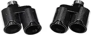 1 Pair Carbon Fiber Exhaust Tip Compatible For BMW G20 G21 330i Muffler Tip Exhaust System Nozzle Quad Exhaust Tip 2.5'' Inch Tip