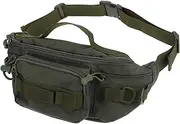 ARTSEWPLY Fishing Waist Pack for Men Lightweight Multi Pocket Tackle Bag with Adjustable Belt for Fishing Hiking Cycling and Outdoor Adventures Spacious Storage