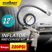 Air Tyre Inflator Pressure Meter Car Truck Tire Pump Hose Gauge Compressor Tools