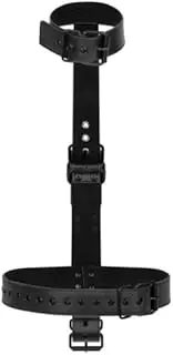 Adjustable Body Restraint Set, Faux Leather, Black, 39-48 cm Collar Erotic Apparel Bondage Gear & Accessories Handcuff Sex Toys For Women Mens Sex Toy Bondage Kit Hogtie Erotic Apparel Bondage Kit