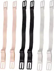 JIAKAI 6 Piece Women Non-slip Elastic Bra Strap Holder Racer Back Conceal Strap