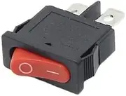 KLVN 10PCS KCD1-110 Thin Flat Rocker Switch ON-Off 2pin Red and Black 9.5 * 21MM Instrument Small Switch 6A/250V 10A/125V AC(Red)