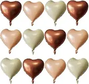 Retro Heart Shaped balloons Pack of 12,18 Inch Love Valentine Balloons Heart Romantic Balloons For Valentines Day Propose Marriage Wedding Bridal Shower Engagement Party Decorations
