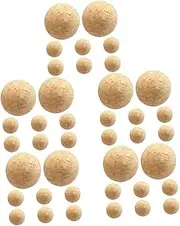 Sosoport 5sets Wooden Foosball Balls Replacement for Foosball Table Mini Football Game Accessories Small Table Balls 8pcs*5