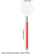 (Red Round)Extendable Telescopic Fish Shrimp Skimming Net For Aquarium