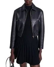 Maje Basaly Leather Jacket