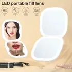 Travel Magnifying Mirror 1X 5X Compact Lighted Makeup Mirror LED Cosmetic BANT