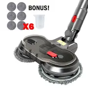 OZNALA Electric Motorised Mop Head for Dyson V7 V8 V10 V11 Cordless Vacuum Cleaners Attachment Wet Dry Dual-use with Water Tank, Water Cup, 6 Mop Pads