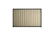 Stratco Good Neighbour Wavelok Fence Panel Sheet Colour: Merino, Post Track Colour: Ebony