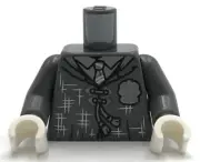 Lego New Dark Bluish Gray Torso Robe Light Bluish Gray Shirt and Laces Part