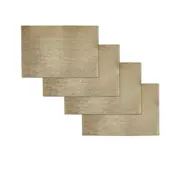 Set of 4 PVC Table Placemats Spring Buds (Gold, Silver, Chocolate)