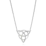Zamel's Sterling Silver Diamond Set Celtic Necklace Pendant Jewellery