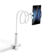 Tablet Stand Holder, Bed Gooseneck Mount Holder Clip with Grip Flexible Long