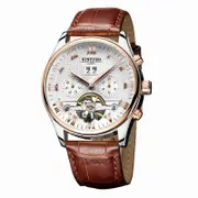 Jyd-J012 Calendar Automatic Mechanical Watch Roman Numeral Leather Strap Men