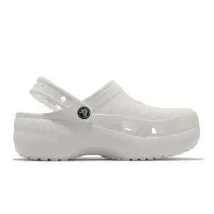 Crocs 洞洞鞋 Classic Platform Clog W 女鞋 白 厚底 涼拖鞋 206750100
