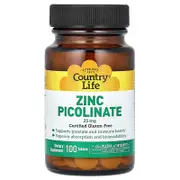 Country Life, Zinc Picolinate, 25 mg, 100 Tablets