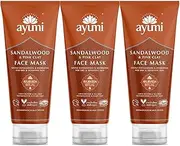 Ayumi Sandalwood & Pink Clay Face Mask. Vegan, Cruelty-Free, Dermatologically-Tested, 3 x 100ml