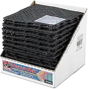 San Jamar VM5280BK Versa-Mat 12" x 12" Black Bar Mat