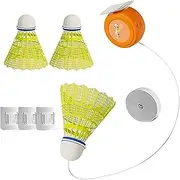 Badminton Trainer for Self-Practising, Portable Badminton Training Device, Badminton Rebound Trainer, for Parks, Living Room, Balcony, Portable Trainer Aid Agility Speed (Without Racket)
