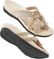FUDYNMALC Womens Orthotic Flips Flops Sandals Arch Support for Flat feet Orthopedic Slides Sandals Plantar Fasciitis Comfortable Walking Thong Sandals for Women
