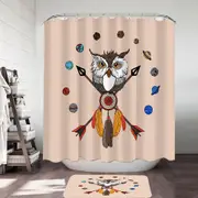 Arrows Dream Catcher and Owl Shower Curtain