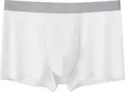 [Maiyifu-GJ] Men's Ice Silk Boxer Briefs Comfortable Soft Underwear Trunks Lightweight Breathable Moisture-Wicking Underpants, White2-2, 4X-Large, White2-2, 4X-Large