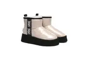 AUSTRALIAN SHEPHERD UGG Boots Women Clear Waterproof Shearling Coated Classic Platform Cream