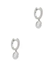 Kate Spade New York That Sparkle Embellished Hoop Earrings - Silver - One Size One Size