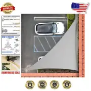 Classic Grey Triangle Shade Sail - Outdoor Canopy with 95% UV & Water Resistance