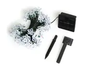 L15 12M 100 Led Solar Curtain Festive Cherry Blossom String Lights Christmas Lover Decoration Warm White Lighting Hanging Light