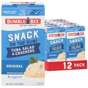 Bumble Bee Tuna Salad with Crackers Kit Pack of 12 Ready to Eat 3.5 Ounce