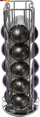 20 Piece 4 Row for Nespresso Vertuo Coffee Pod Capsule Holder Stand with 360° Ro