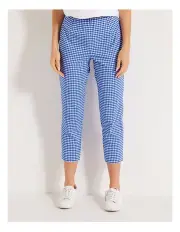 [Fella Hamilton] Bayside Check 7/8 Stretch Pant in Multi