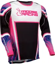[Moose Offroad] Moose Racing Agroid S23, jersey , color: Pink/Purple/Black , size: L