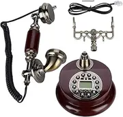 XUMIUZIY Retro Vintage Telephone, Wired Corded Telephone, Antique Phone, Retro Phone Line Powered Hotel Office Home, Old Fashioned Push Button Dial Home Decoration