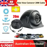 4PIN Heavy Duty Rear Side Camera + 20M Extension Cable for Caravan Truck Trailer