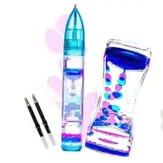 Liquid Motion Bubbler Set Sensory Toys for Kids and Adults - Colorful Liquid